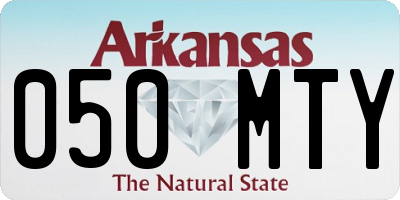AR license plate 050MTY
