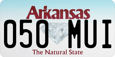 AR license plate 050MUI