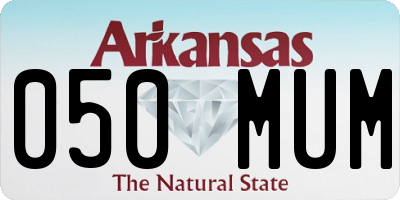 AR license plate 050MUM