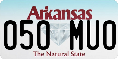 AR license plate 050MUO