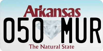 AR license plate 050MUR