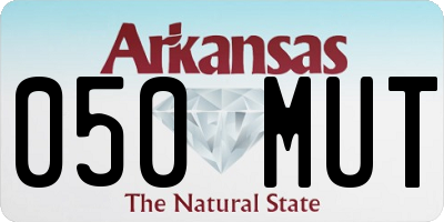 AR license plate 050MUT