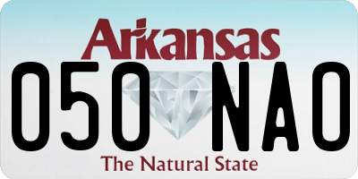 AR license plate 050NAO
