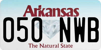 AR license plate 050NWB