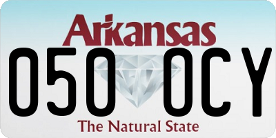 AR license plate 050OCY