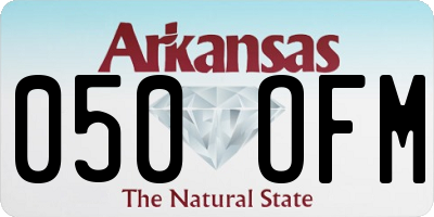 AR license plate 050OFM