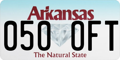 AR license plate 050OFT