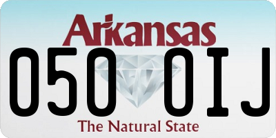 AR license plate 050OIJ
