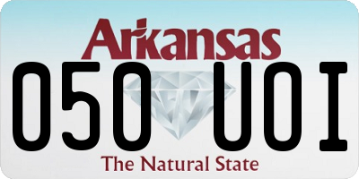 AR license plate 050UOI