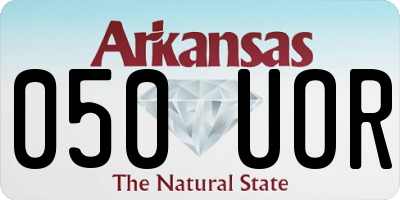 AR license plate 050UOR