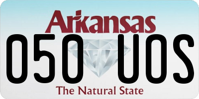 AR license plate 050UOS