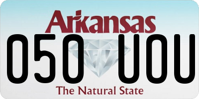 AR license plate 050UOU