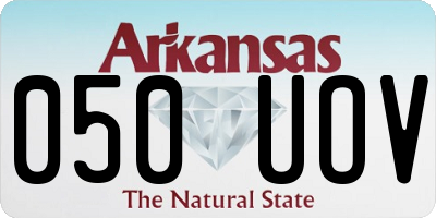 AR license plate 050UOV