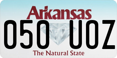 AR license plate 050UOZ