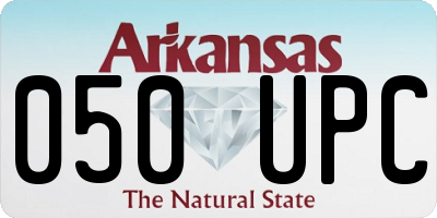 AR license plate 050UPC