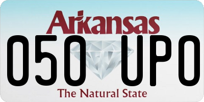 AR license plate 050UPO