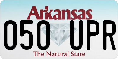 AR license plate 050UPR
