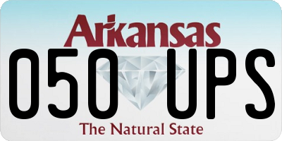 AR license plate 050UPS