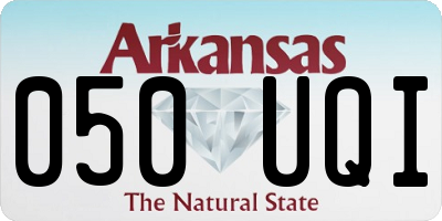 AR license plate 050UQI