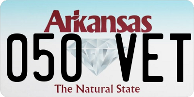 AR license plate 050VET