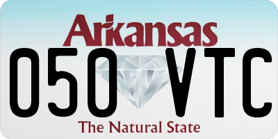 AR license plate 050VTC
