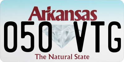 AR license plate 050VTG