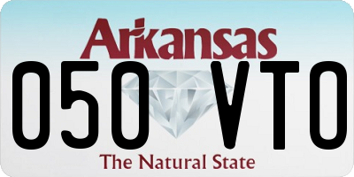 AR license plate 050VTO