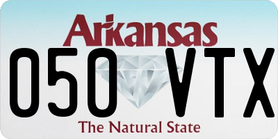 AR license plate 050VTX