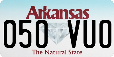 AR license plate 050VUO
