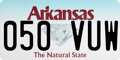 AR license plate 050VUW