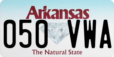 AR license plate 050VWA