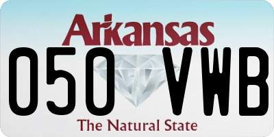 AR license plate 050VWB