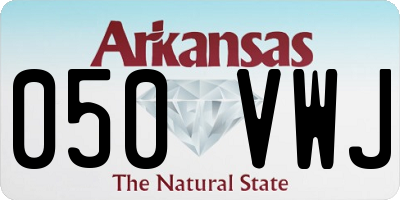AR license plate 050VWJ