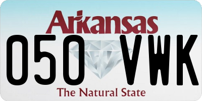 AR license plate 050VWK