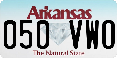 AR license plate 050VWO