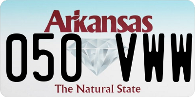 AR license plate 050VWW