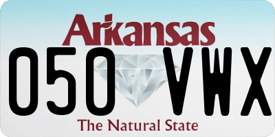 AR license plate 050VWX