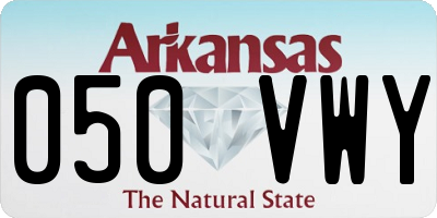 AR license plate 050VWY