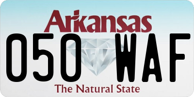 AR license plate 050WAF