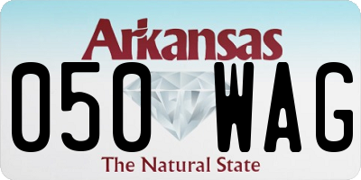 AR license plate 050WAG
