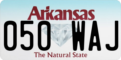 AR license plate 050WAJ