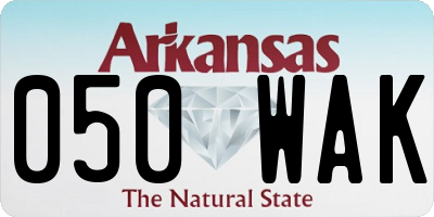 AR license plate 050WAK