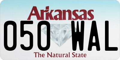 AR license plate 050WAL