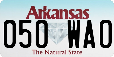 AR license plate 050WAO