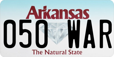 AR license plate 050WAR