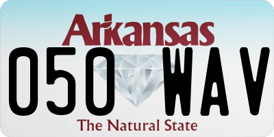 AR license plate 050WAV