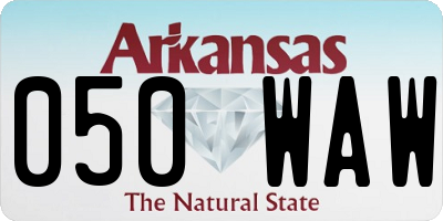AR license plate 050WAW