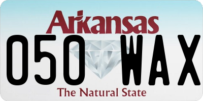 AR license plate 050WAX