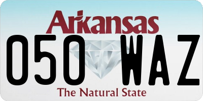AR license plate 050WAZ