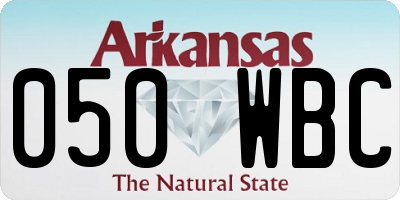 AR license plate 050WBC